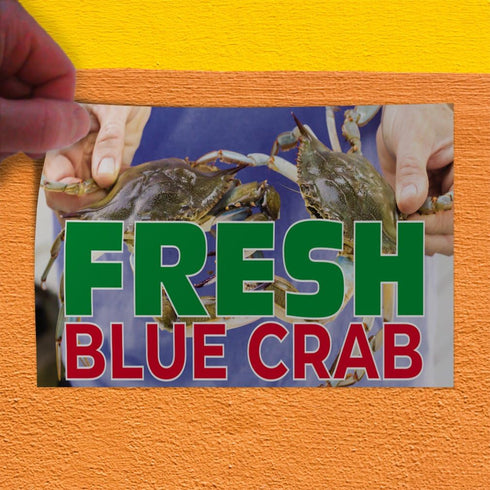 Fastasticdeals 36x24Inches Decal Stickers Multiple Sizes Fresh Blue Crab Outdoor Advertising Printing Industrial Vinyl