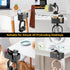 KDD 4 in 1 Desk Cup Holder - Clamp on Under Desk Headphone Hanger, Rotating Holder for Cup, Phone, and Pen (Black)