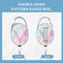 Badge Reels Retractable, Double Sided Color Print Pattern Badge Holders with Keychain and Clip