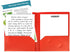 Plastic Folders with Pockets, 6 Color Heavy Duty Two Pocket Folder, Business Card Holder for Office High School