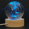 Sea Turtle Crystal Ball Night Light, 2.36 Inch 3D Engraved Sea Turtle