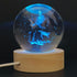 Sea Turtle Crystal Ball Night Light, 2.36 Inch 3D Engraved Sea Turtle