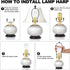 7.5 Inch 2 Set PATIKIL Lamp Harp Kit with Finial, Detachable Shade Bracket Holder, DIY Lighting Accessories for Table