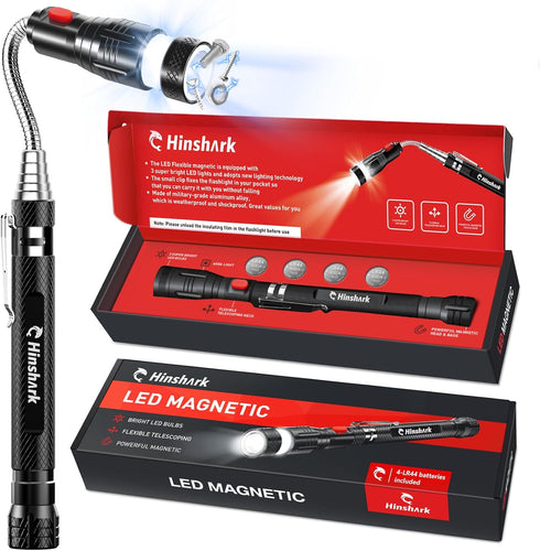 Hinshark Gifts for Men, Extendable Telescoping Magnetic Pickup Tools, Anniversary Birthday Gift