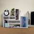 X-cosrack Wood Expandable Desktop Bookshelf, Adjustable Storage Organizer with Drawers for Office Supplies, Makeup,