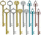 Maydahui 12 PCS Key Shape Rollerball Pens - Retro Durable Black Gel Ink Refills for Boys School Stationery Supplies