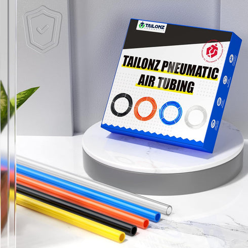 TAILONZ PNEUMATIC Black 4mm or 5/32 inch OD, 2.5mm ID Polyurethane Air Hose Pipe Tube, 10 Meter
