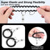 Wrist Coil ID Badge Holder with Card Strap & Key Ring, Plastic Stretchable Spring Wristband Keychain