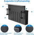 Under Desk Laptop Holder, Clamp On Side Desk Organizer with Anti-Scratch Pad & Magnetic Pen Holder for Flat Edge Desks