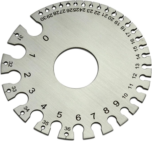 RIVERWELD Round Cable Thread Sheet, Stainless Steel Wire Gage Welding Gauge for Measuring Thickness and Hardware