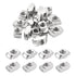 uxcell 100Pcs M8 T Nut Sliding T Slot Fastener, Carbon Steel Nickel Plated Half Round Roll for 4040 Series Accessories