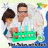 2 Sets Test Tubes with Rack, Clear Plastic Test Tubes with Caps and 6 Holes Holder Rack for Scientific Experiments