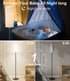 Dimmable 12W Bulb luckystyle Floor Standing Tall Lamp, Led with Lampshade, Foot Switch, Remote Custom Color Temperature