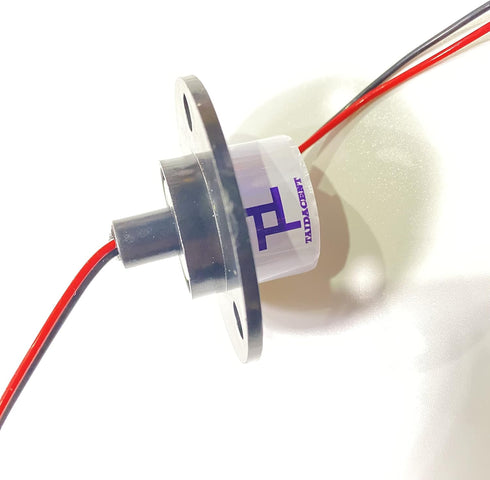 Taidacent Slip Ring Collector Ring Rotary Electrical Contact 5A 15A 20A 30A 40A 60A 2 Wires (5A)