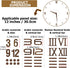 3 Sets Clock Hands and Numerals - CNYMANY Walnut Wood DIY Digital Clock Replacement Parts, Clock Mechanism Kit