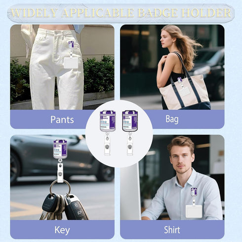 HWXWRU 2P Badge Reel Sani Wipes Healthcare Funny Clip Cute Work ID Badge Holder Retractable Clip Funny Nurse Badge