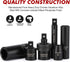 3/8" Set, 49 (5/16-Inch 3/4-Inch 8-22 mm), 6 Set CASOMAN Drive Impact Socket Piece Standard SAE and Metric Sizes