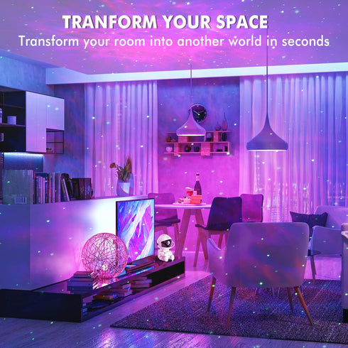 SHJQJJLBCQ Galaxy Light Projector for Kids and Adults - Astronaut Night Light for Bedrooms and Playrooms - Star Ceiling