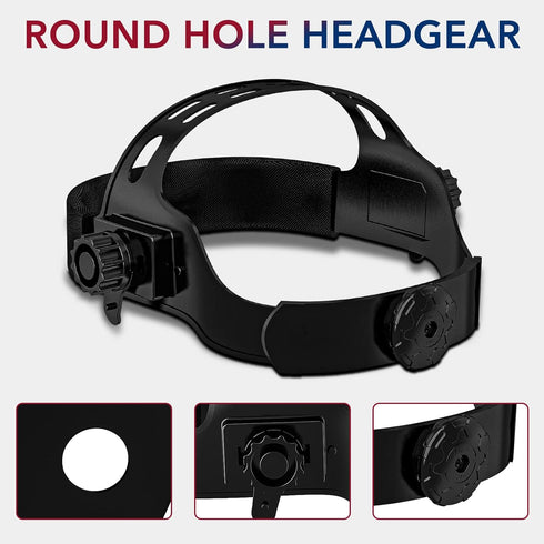 Welding Helmet Headgear - Welding Hood Headgear Replacement Headgear Welding Helmet Accessories Welding Headgear with Sweatband for Round Hole Welding Helmet, Adjustable by TRQWH