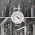 Bimetal Thermometer, Full Stainless Steel, 3" Dial Size, 6" Stem, 1/2" NPT Back Mount, 0-250 Deg F/-20-120 Deg C