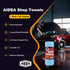 AIDEA Shop Towels, 55 Sheets Blue Microfiber Cleaning Cloth, Washable for Automotive, Kitchen
