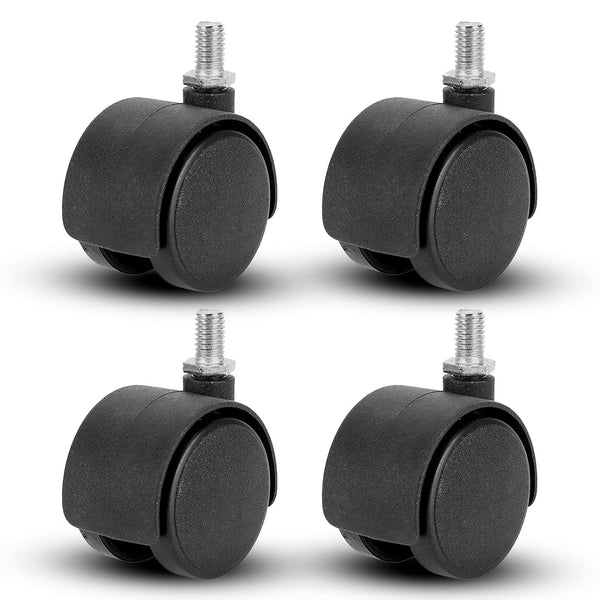 4 Packs Swivel Casters, 1.5 in Heavy Duty Replacement Wheels for Furniture, Cabinet, Office Chair