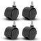 4 Packs Swivel Casters, 1.5 in Heavy Duty Replacement Wheels for Furniture, Cabinet, Office Chair