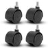 4 Packs Swivel Casters, 1.5 in Heavy Duty Replacement Wheels for Furniture, Cabinet, Office Chair