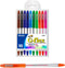 BAZIC Oil Gel Ink Pen G-Flex Assorted 10 Color - 0.7 mm Medium Point, Soft Grip, 10/Pack