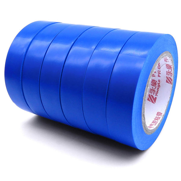 Maveek Electrical Insulation Tape, PVC Vinyl Electrical Tapes with Rubber Based Adhesive, 6 Rolls, Blue