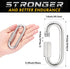 Sprookber Stainless Steel Chain Quick Links - 304 Chain Connector, Screw Carabiner, Set of 6 Chain Hooks