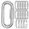 15 Pack Heavy-Duty Chain Hooks Quick Links - 304 Stainless Steel 1/8" Locking Carabiner for Towing