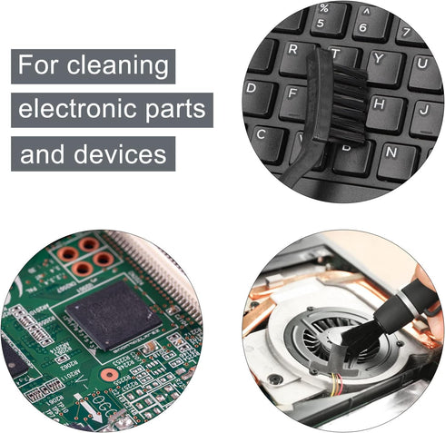 uxcell Anti Static ESD Brush, Plastic Handle Nylon Lab Cleaning Brushes for Electronics, Keyboard, PCB Repair