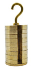 EISCO Slotted Weight Set, 100g - Brass - with Hook - Removable Weights - 10g Each