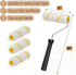 4 Inch 8 1x 1x 4", 3X 4", 2X 2", 1x Bates- Paint Roller Kit, pcs, Plastic Paint Tray, Roller Frame Microfiber Covers