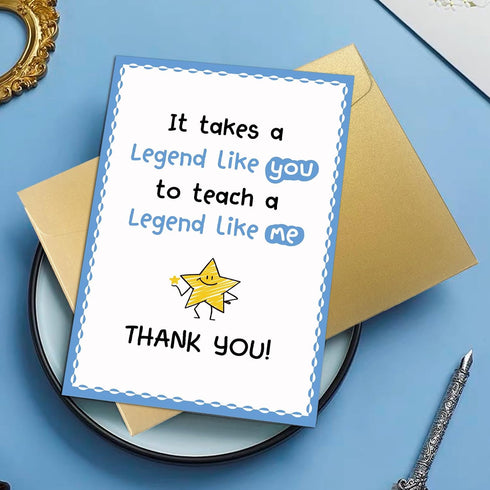 Oamiolek Funny Thank You Card for Teacher, Teacher Appreciation Card, Appreciation Cards for Leader Boss Tutor Coach