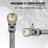 WORKPRO 14 mm Flex-Head Ratcheting Combination Wrench, 72-Teeth, Cr-V Constructed with Nickel Plating