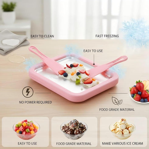 Generic Maker2026 At Home Rolled Ice Cream Kit Instant Ice Cream New At Home Rolled Ice Cream Maker KitHomemade DIY