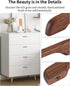 3.75 Inch (96mm) 2 Pack Lafoy Hole Centers Solid Walnut Wood Cabinet Handle, Brown Wooden Drawer Pull Replacement