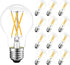 GvvooHome A19 Clear Glass LED Edison Bulb Dimmable, 2700K Soft White, Vintage