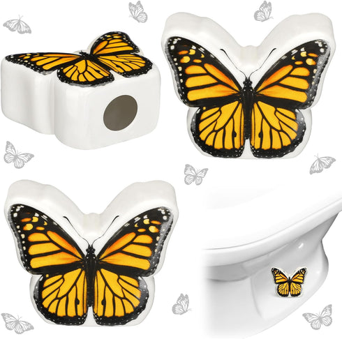 Honeydak 2 Pack Toilet Bolt Caps Decorative Butterfly Toilet Bolt Screw Covers