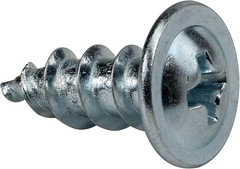 100 Pack Rok Hardware #8 x 1/2" Standard Thread Truss Head Screws for Wood Work MDF Zinc