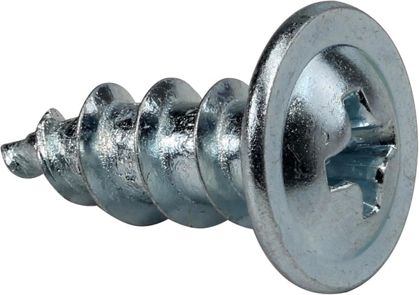 100 Pack Rok Hardware #8 x 1/2" Standard Thread Truss Head Screws for Wood Work MDF Zinc