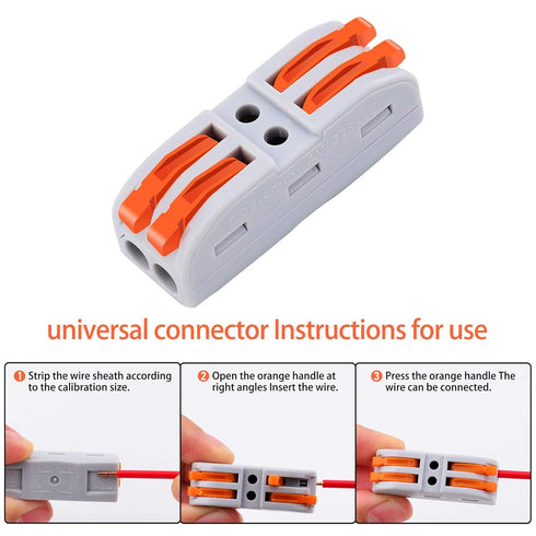 Nineleaf 20PK Push Quick Wire Connectors, Electrical Cable Connectors for Cables from 28 to 12AWG, Max 32A 600Volt