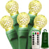 Battery Operated Christmas Lights, 16FT 50 LED G12 String Light with Remote Timer for Indoor Outdoor Decor