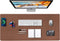 Desk Mat with Wireless Charging, Large Mouse Pad 32x16, Waterproof Black Leather Computer Mat, Non-Slip Protector for