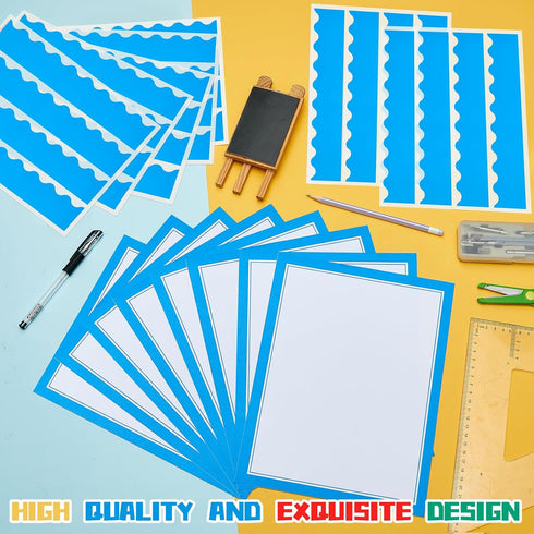 Henoyso Science Fair Board Supplies 100 Pcs 80 Trim Scalloped Borders 20 Project Printable Adhesive Paper