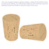 MECCANIXITY Tapered Cork Stoppers, Natural Wooden, Leakproof, 17.5x13.5x22.2mm, Light Wood Color, Pack of 36