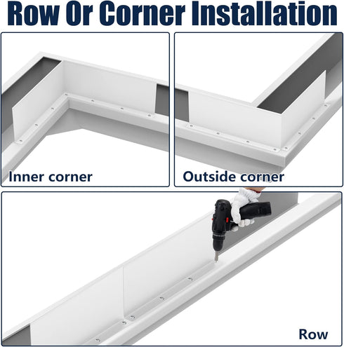 Gutter Valley Splash Guard - Aluminum Rain Diverter for Valley, Corner or Straight, 10 Inch Each (4 Pcs White)