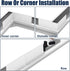 Gutter Valley Splash Guard - Aluminum Rain Diverter for Valley, Corner or Straight, 10 Inch Each (4 Pcs White)